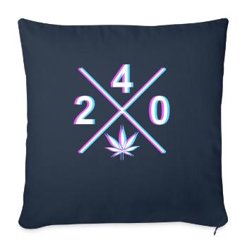 Cooles Marihuana Weed Smoker Geschenk - Sofakissenbezug 45 x 45 cm - Navy - Vorne