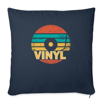 Vinyl Schallplatte - Sofakissenbezug 45 x 45 cm - Navy - Vorne