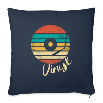 Vinyl record - Sofa pillowcase 17,3'' x 17,3'' (45 x 45 cm) - navy - Front
