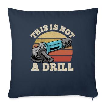 This is not a screwdriver - chainsaw Förster - Sofa pillowcase 17,3'' x 17,3'' (45 x 45 cm) - navy - Front