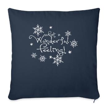 Snowflake - Sofa pillowcase 17,3'' x 17,3'' (45 x 45 cm) - navy - Front