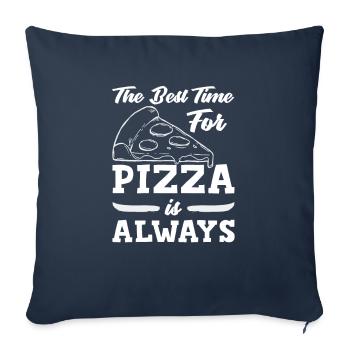 Pizza pizzeria fabricant de pizza - Housse de coussin décorative 45 x 45 cm - bleu marine - Devant