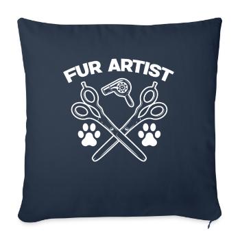 Toiletteur pour chien Toiletteur pour chien Toiletteur pour chien - Housse de coussin décorative 45 x 45 cm - bleu marine - Devant