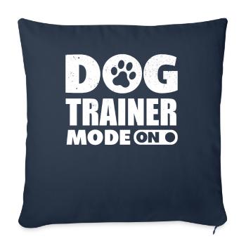 Drôle de chien dresseur de chien école de chien - Housse de coussin décorative 45 x 45 cm - bleu marine - Devant