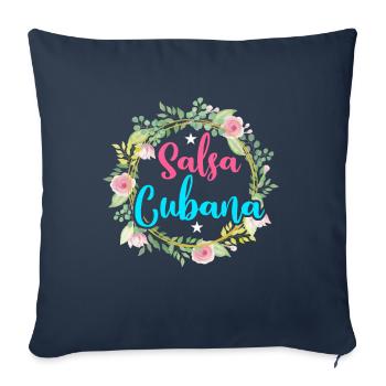 Salsa Cubana Cuba Cuba - Housse de coussin décorative 45 x 45 cm - bleu marine - Devant