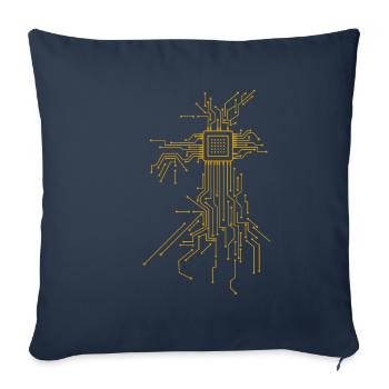 Cadeau de programmeur et d'informaticien - Housse de coussin décorative 45 x 45 cm - bleu marine - Devant