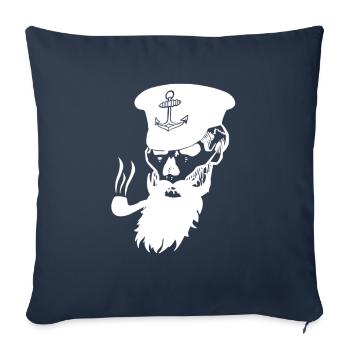 Sailing sailboat captain sailor - Sofa pillowcase 17,3'' x 17,3'' (45 x 45 cm) - navy - Front