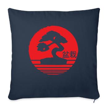 Bonsai Kanji Japan Meditation - Sofakissenbezug 45 x 45 cm - Navy - Vorne