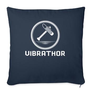 Vibrathor - Sex Erotik Dildo Vibrator - Sofakissenbezug 45 x 45 cm - Navy - Vorne