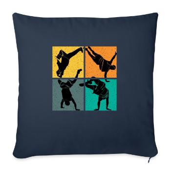 Breakdance dance vintage - Sofa pillowcase 17,3'' x 17,3'' (45 x 45 cm) - navy - Front