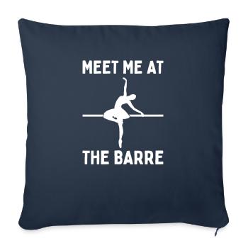 Danseuse de ballet ballerine - Housse de coussin décorative 45 x 45 cm - bleu marine - Devant