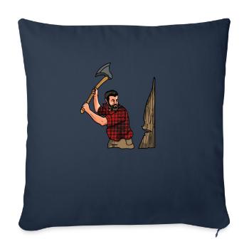 Bûcheron Forester Forester Menuisier - Housse de coussin décorative 45 x 45 cm - bleu marine - Devant