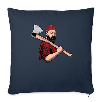 Bûcheron Forester Forester Menuisier - Housse de coussin décorative 45 x 45 cm - bleu marine - Devant