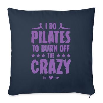 Pilates disant - Housse de coussin décorative 45 x 45 cm - bleu marine - Devant