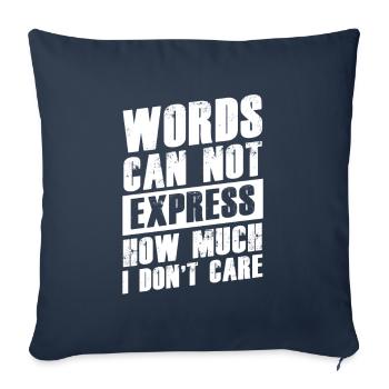 Introvertiert Misanthrop Anti Sozial Distanziert - Sofakissenbezug 45 x 45 cm - Navy - Vorne