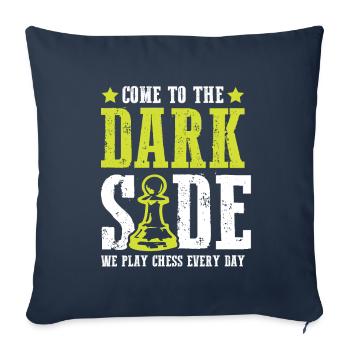 Jeu d’échecs échecs - Housse de coussin décorative 45 x 45 cm - bleu marine - Devant