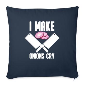 Cook chef home cook kitchen chef chef cook - Sofa pillowcase 17,3'' x 17,3'' (45 x 45 cm) - navy - Front