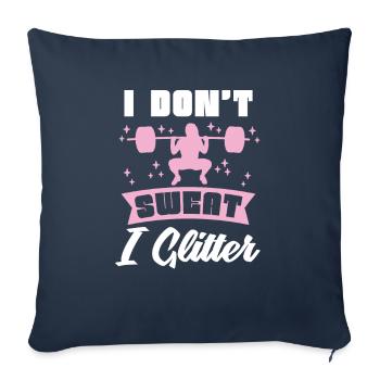 Weightlifting weightlifter barbell - Sofa pillowcase 17,3'' x 17,3'' (45 x 45 cm) - navy - Front