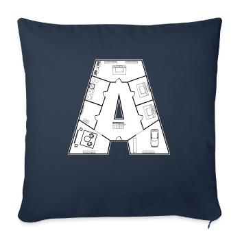 Architect Construction Manager Architecture House Construction - Sofa pillowcase 17,3'' x 17,3'' (45 x 45 cm) - navy - Front