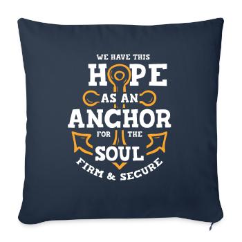 Hoffnung Bibel - Sofakissenbezug 45 x 45 cm - Navy - Vorne