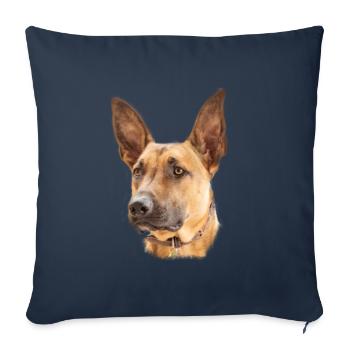 Malinois Belgian Dog Design Gift - Sofa pillowcase 17,3'' x 17,3'' (45 x 45 cm) - navy - Front
