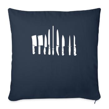 Cook chef home cook kitchen chef chef cook - Sofa pillowcase 17,3'' x 17,3'' (45 x 45 cm) - navy - Front