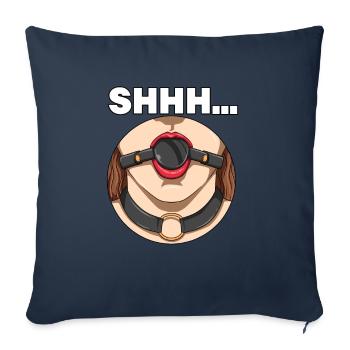 Mundknebel Sexspielzeug für eine Domina - Sofakissenbezug 45 x 45 cm - Navy - Vorne