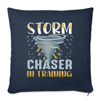 Storm chaser in training Shirt for Tornado chasers - Sofa pillowcase 17,3'' x 17,3'' (45 x 45 cm) - navy - Front
