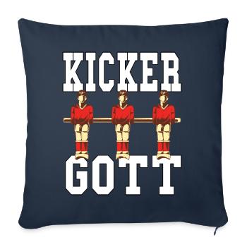 Baby-foot baby-foot baby-foot table de baby-foot Dieu - Housse de coussin décorative 45 x 45 cm - bleu marine - Devant