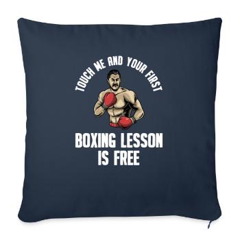 Boxe Boxer Boxer - Housse de coussin décorative 45 x 45 cm - bleu marine - Devant