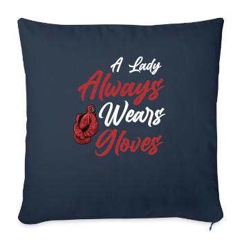 Boxe Boxer Boxer - Housse de coussin décorative 45 x 45 cm - bleu marine - Devant