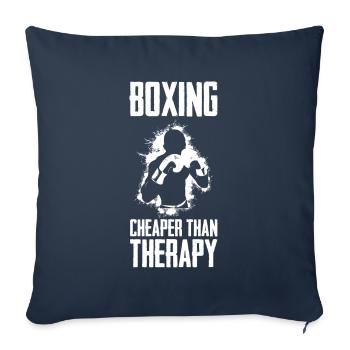 Boxe Boxer Boxer - Housse de coussin décorative 45 x 45 cm - bleu marine - Devant
