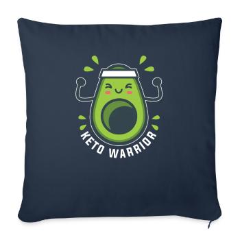 Keto Diät Ketogen Ketose Kohlenhydrate - Sofakissenbezug 45 x 45 cm - Navy - Vorne