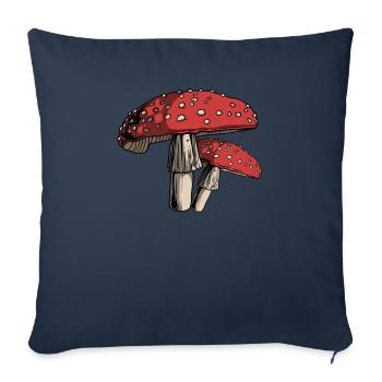 Champignons Cueilleurs de champignons Essineur de champignons Cueilleurs - Housse de coussin décorative 45 x 45 cm - bleu marine - Devant