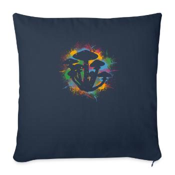 Champignons Cueilleurs de champignons Essineur de champignons Cueilleurs - Housse de coussin décorative 45 x 45 cm - bleu marine - Devant