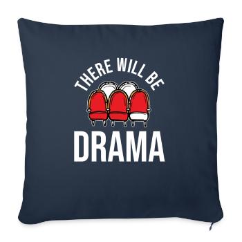 Théâtre Théâtre - Housse de coussin décorative 45 x 45 cm - bleu marine - Devant