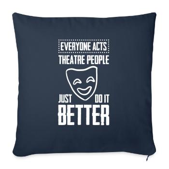 Théâtre Théâtre - Housse de coussin décorative 45 x 45 cm - bleu marine - Devant