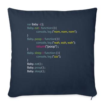 Baby Eat Poop Sleep Coding Onesie - Sofakissenbezug 45 x 45 cm - Navy - Vorne