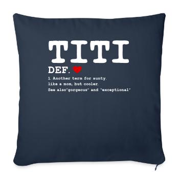 Titi For Aunty Like A Mom But Cooler - Housse de coussin décorative 45 x 45 cm - bleu marine - Devant