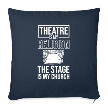 Théâtre Théâtre - Housse de coussin décorative 45 x 45 cm - bleu marine - Devant