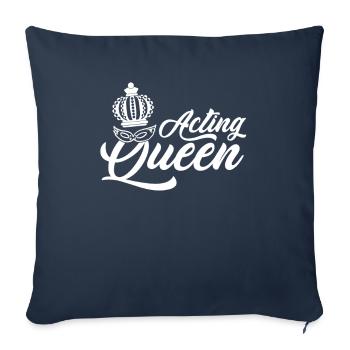 Théâtre Théâtre - Housse de coussin décorative 45 x 45 cm - bleu marine - Devant