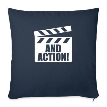 Théâtre Théâtre - Housse de coussin décorative 45 x 45 cm - bleu marine - Devant