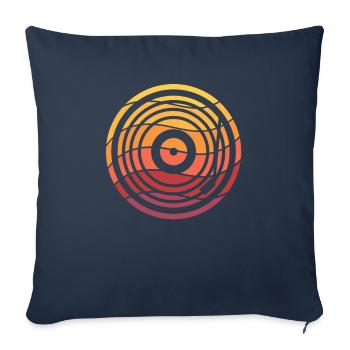 Retro Vinyl Record Record Collector - Sofa pillowcase 17,3'' x 17,3'' (45 x 45 cm) - navy - Front