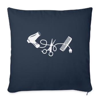 Hiar Stylist, Mein Equipment zum Haare schneiden - Sofakissenbezug 45 x 45 cm - Navy - Vorne