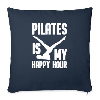 Pilates - Housse de coussin décorative 45 x 45 cm - bleu marine - Devant