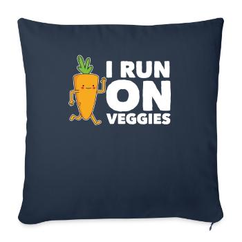 Veggie Vegetables Vegetarian Vegetarian - Sofa pillowcase 17,3'' x 17,3'' (45 x 45 cm) - navy - Front