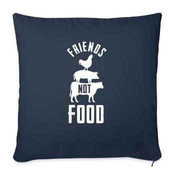 Végétaliens végétaliennes légumes Végétalien - Housse de coussin décorative 45 x 45 cm - bleu marine - Devant