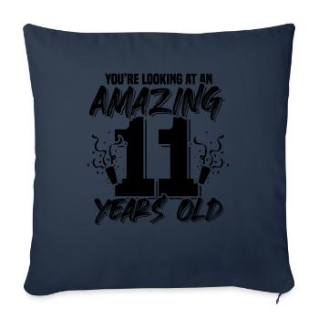 11 years birthday - Sofa pillowcase 17,3'' x 17,3'' (45 x 45 cm) - navy - Front