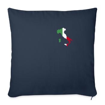 Drapeau italien Pays Italia Bottine Italienne - Housse de coussin décorative 45 x 45 cm - bleu marine - Devant