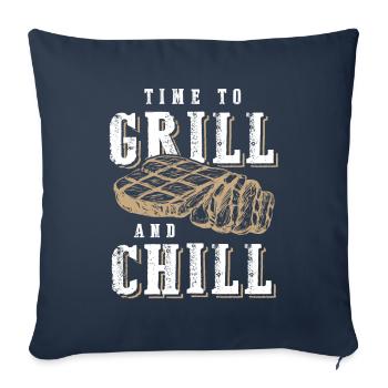 grill and chill - Sofakissenbezug 45 x 45 cm - Navy - Vorne